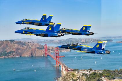 Blue Angels Soar Over Fleet Week San Francisco