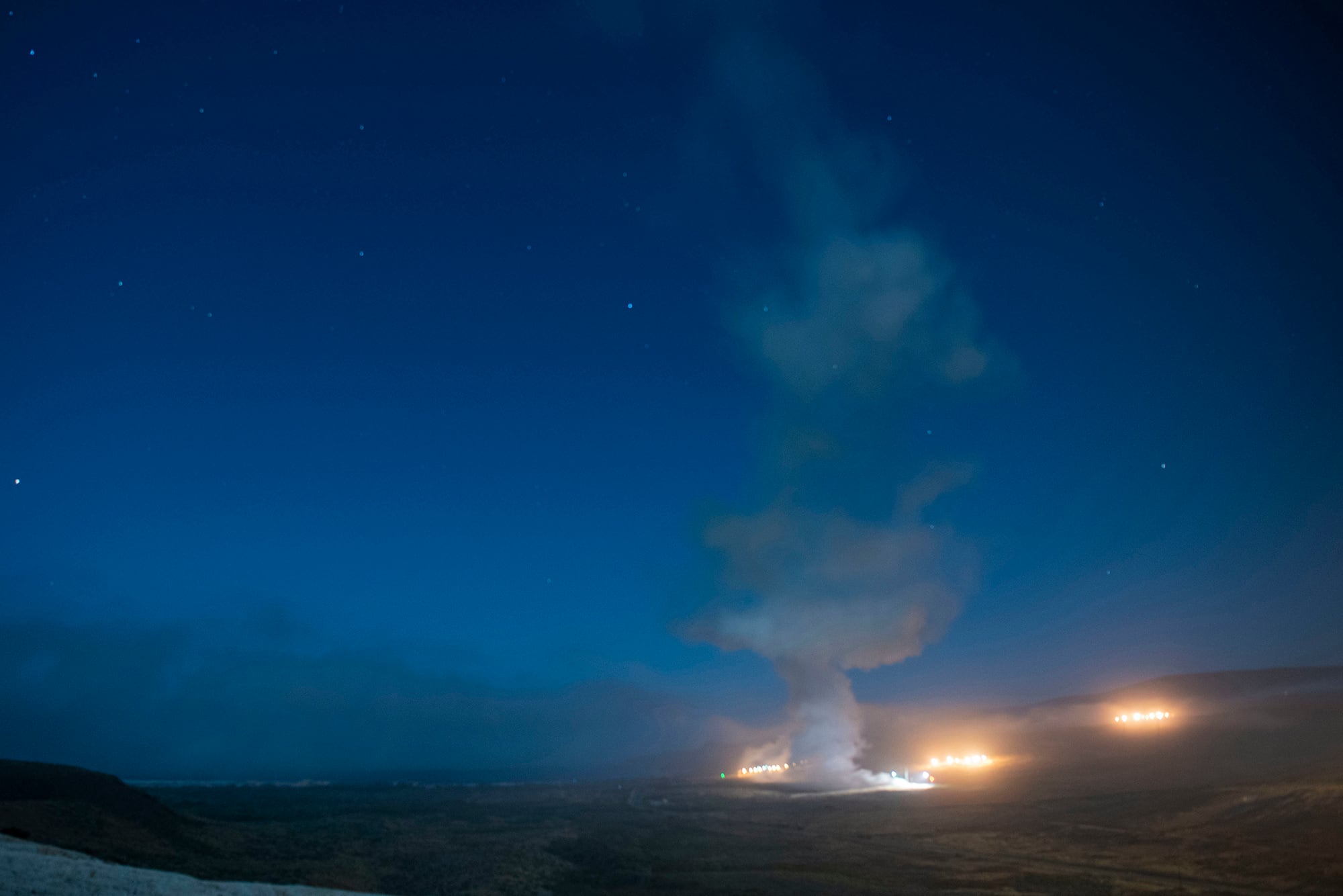 An Air Force Global Strike Command unarmed Minuteman III intercontinental ballistic missile launches during an operational test at 12:21 a.m. Tuesday, Aug. 4, 2020 at Vandenberg Air Force Base, Calif.