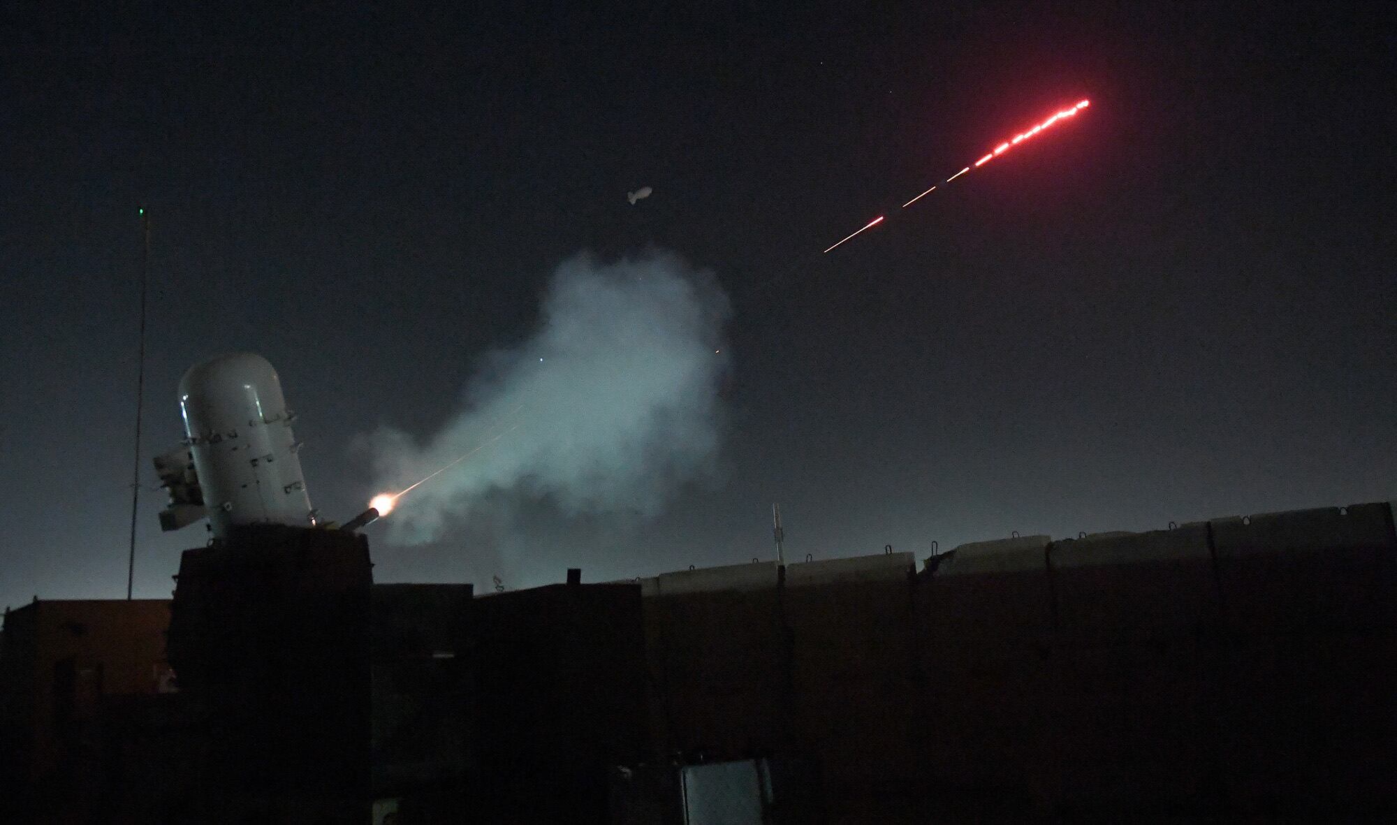 A Counter Rocket, Artillery, Mortar weapon system is test fired on Kandahar Airfield, Afghanistan, Jan. 13, 2018.