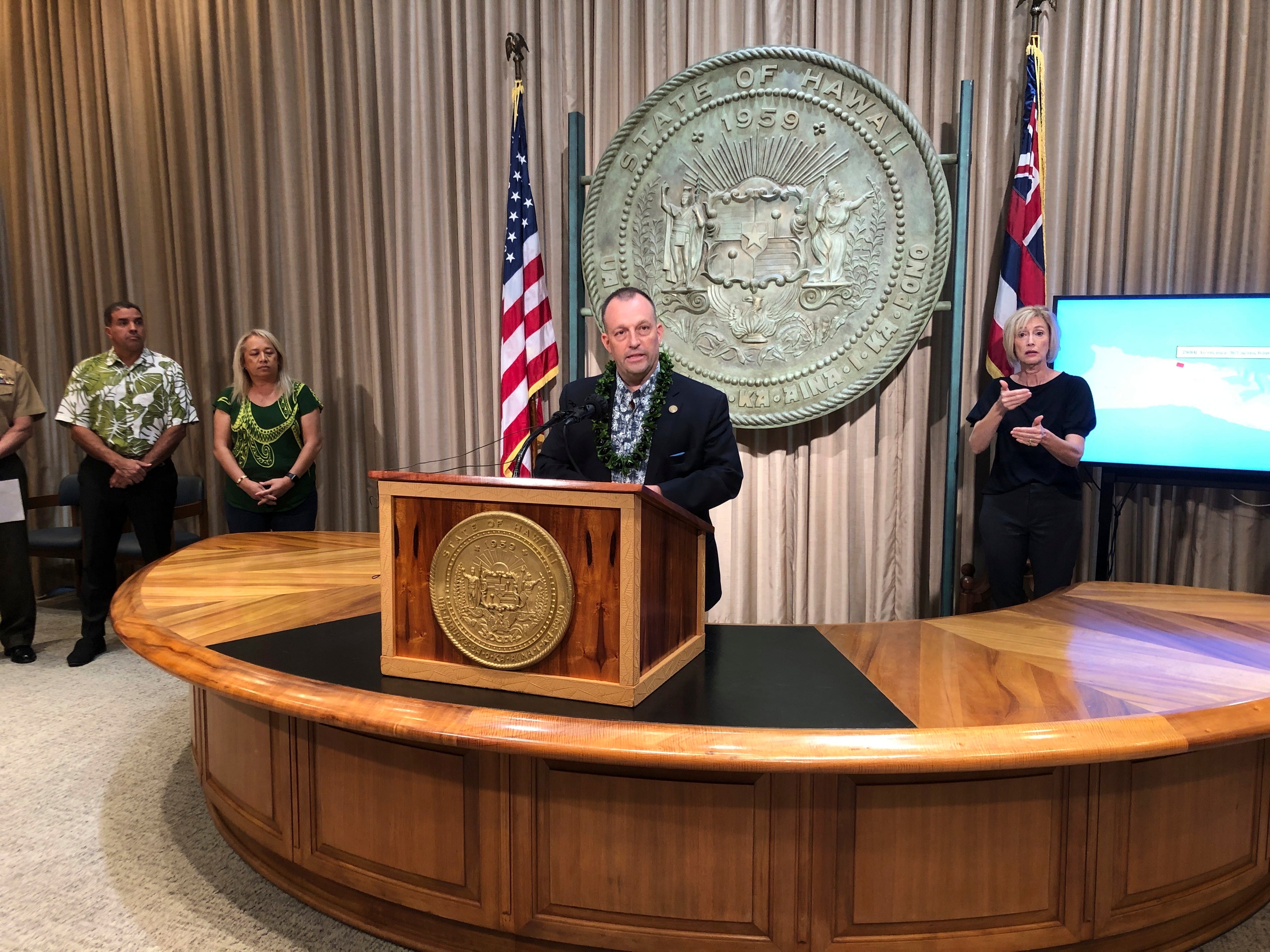 Hawaii Gov. Josh Green speaks at a news conference in Honolulu on Friday, Jan. 13, 2023.