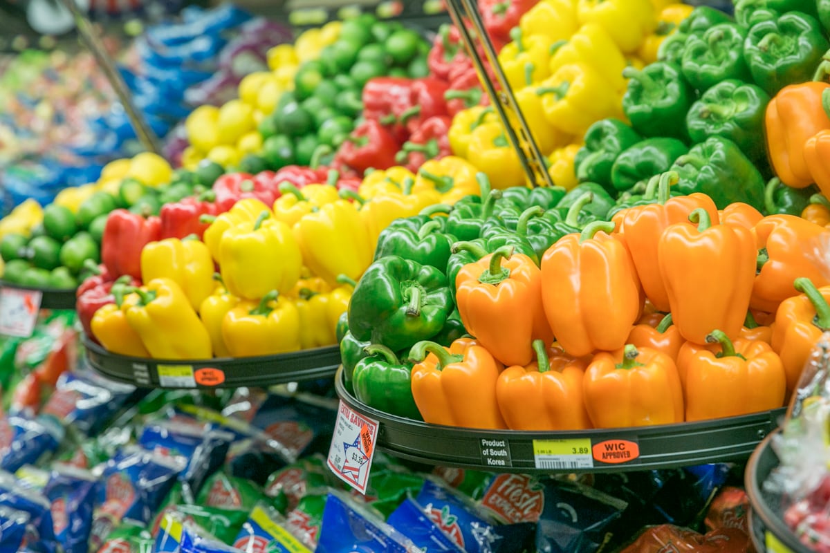 Fresh vegetables sit on the shelves of the commissary during the Healthy Lifestyles event held May 26, 2017 at Sagamihara Family Housing Area Commissary.