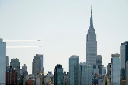 Blue Angels, Thunderbirds, New York City flyover, tribute to first responders