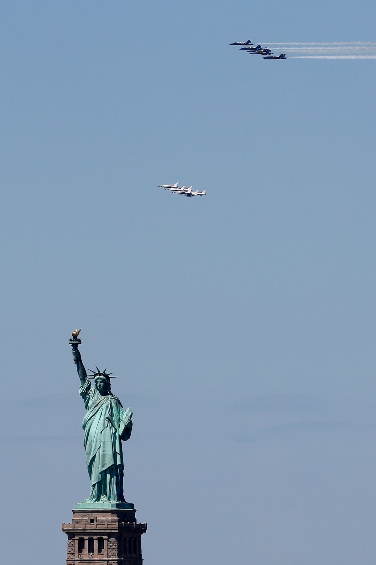 Blue Angels, Thunderbirds, New York City flyover, tribute to first responders