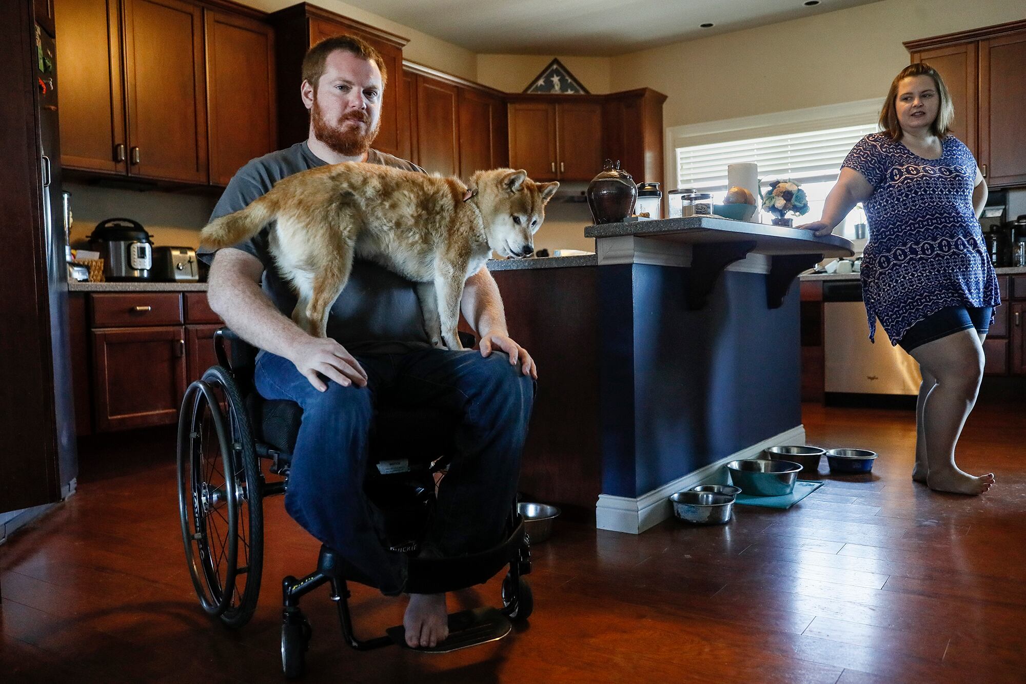 Jake and Ashley Lyerla are interviewed at their home, Tuesday, June 11, 2019, in Milroy, Ind.