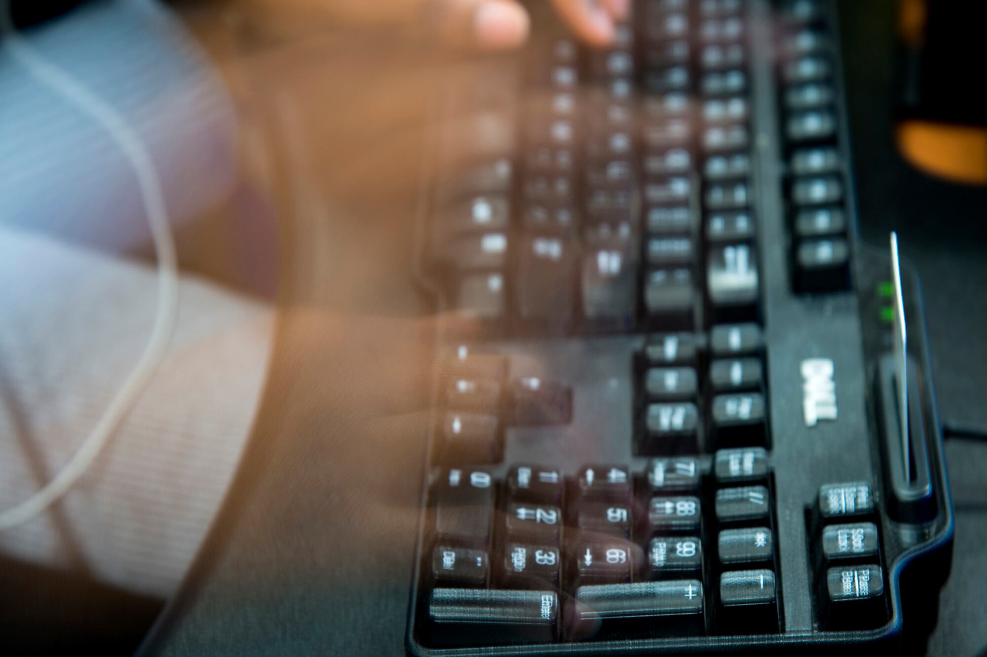 Senior Airman Aneke Miller, 23d Comptroller Squadron financial budget analyst, types on her keyboard, Sept. 30, 2017, at Moody Air Force Base, Ga.